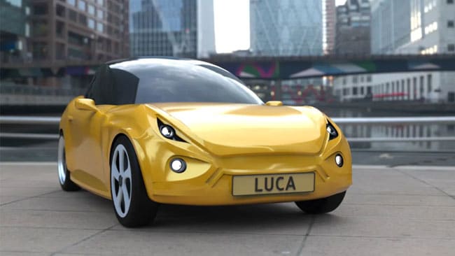 تعرف على سيارة Luca الكهربائية المصنوعة من النفايات