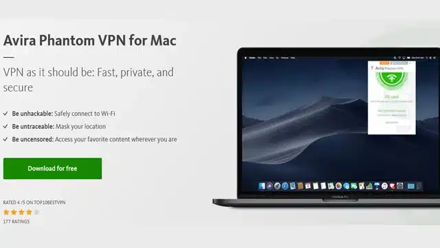 Avira Phantom VPN for Mac