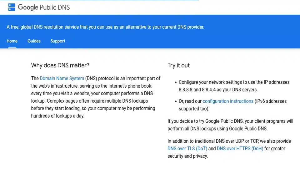 خادم Google Public DNS